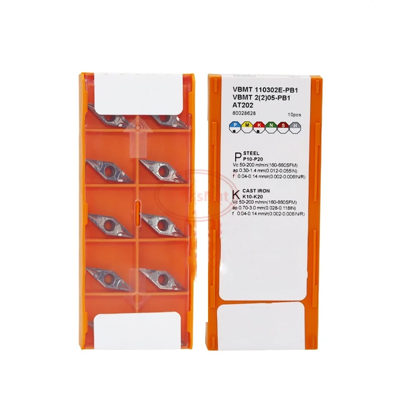 

VBMT110302E VBMT110304E VBMT110308E VBMT160404E VBMT160408E-PB1 AT202 Carbide Insert VBMT Inserts