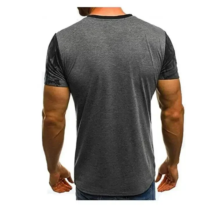 Summer Men 3D Camouflage Short-sleeved Large Size European and American Men's Casual Fashion Street Half-sleeved T-shirt
