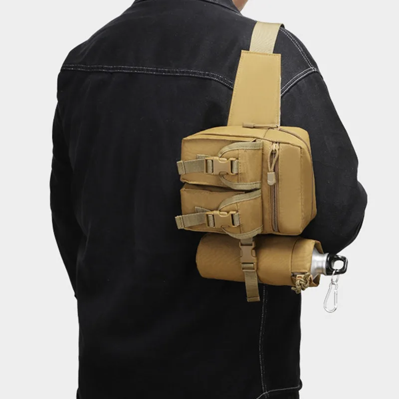 التكتيكية الرجال الخصر حزمة النايلون المشي لمسافات طويلة زجاجة ماء الهاتف الحقيبة الرياضة في الهواء الطلق الصيد تسلق التخييم حقيبة بحزام