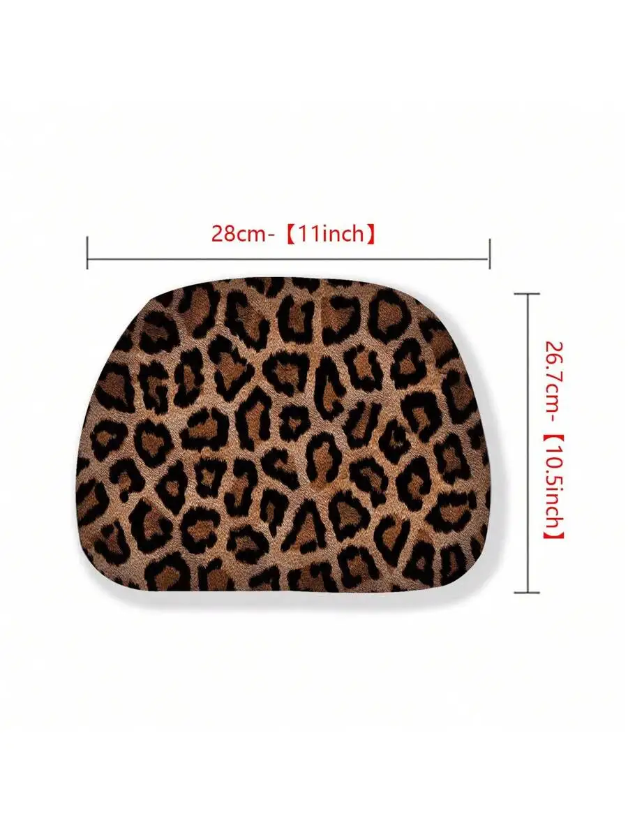 Leopard Print Car Neck Pillow Cover For SUV Truck Sedan Universal