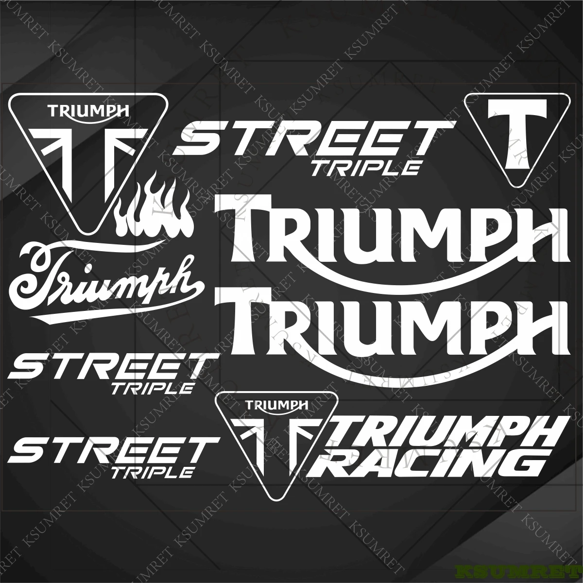 

Наклейки для мотоциклов Triumph STREET TRIPLE, аксессуары, гоночный логотип, эмблема на бак, водонепроницаемые.