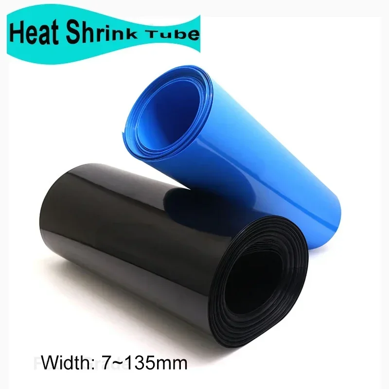 

2/5/10/20M PVC Heat Shrink Shrinkable Tube 18650 Pack Battery Wrap 7mm~ 135mm Insulated Film Wrap Lithium Case Cable Sleeve