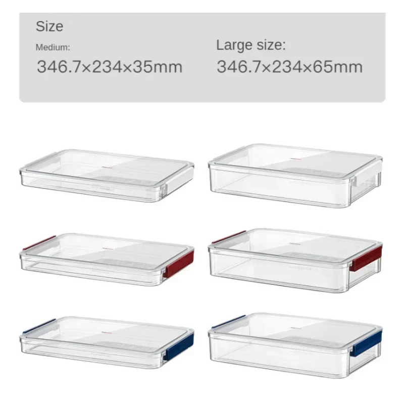 A4 Transparent Storage Box Portable Plastic Large Capacity Document Papers Jewelry Storage Case School Home Office Supplies