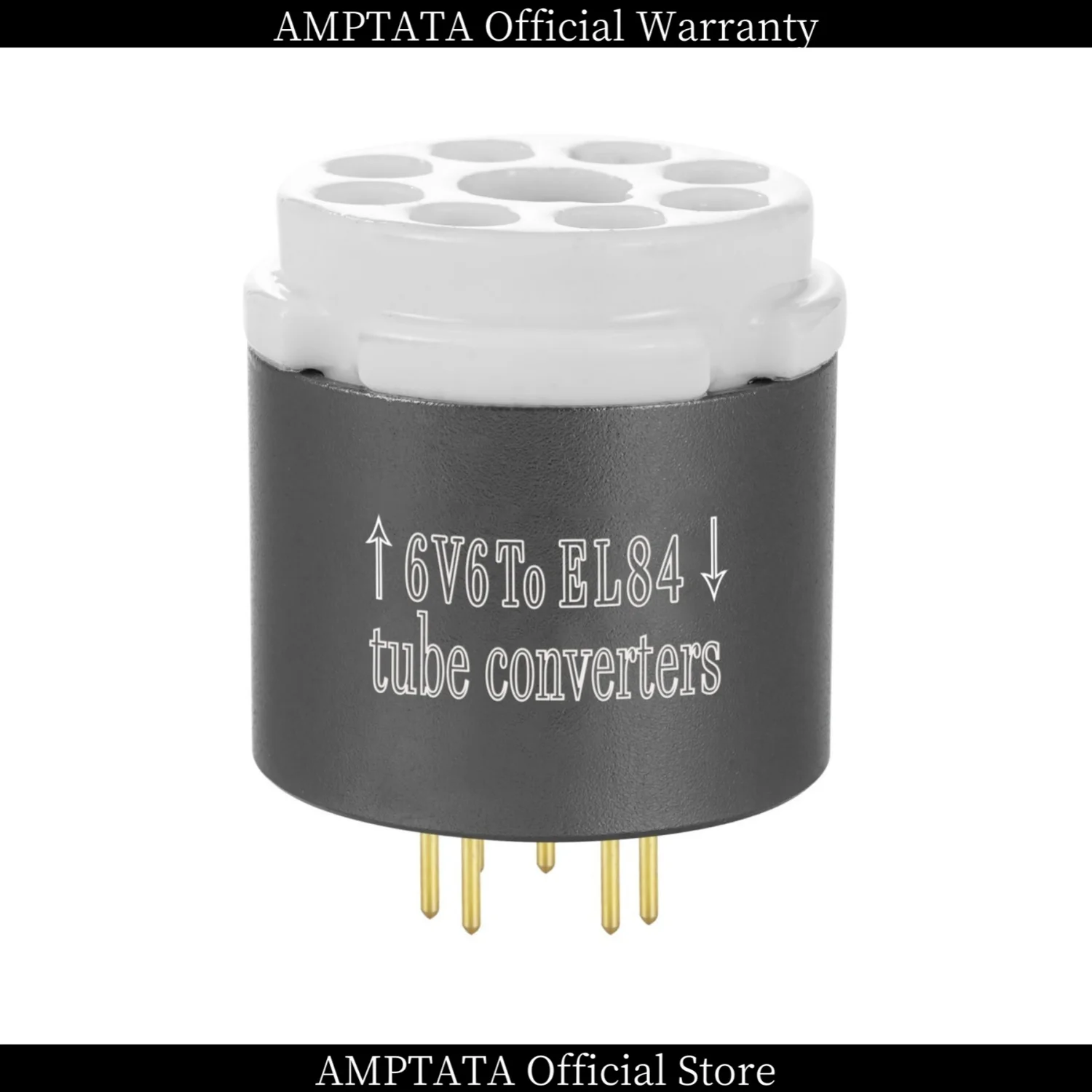 AMPTATA / 6V6 إلى EL84 6BQ5 6P14 / مكنسة كهربائية أنبوب محول محول المقبس / 24K مطلية بالذهب النحاس النقي دبوس / قبل مكبر للصوت الغيتار