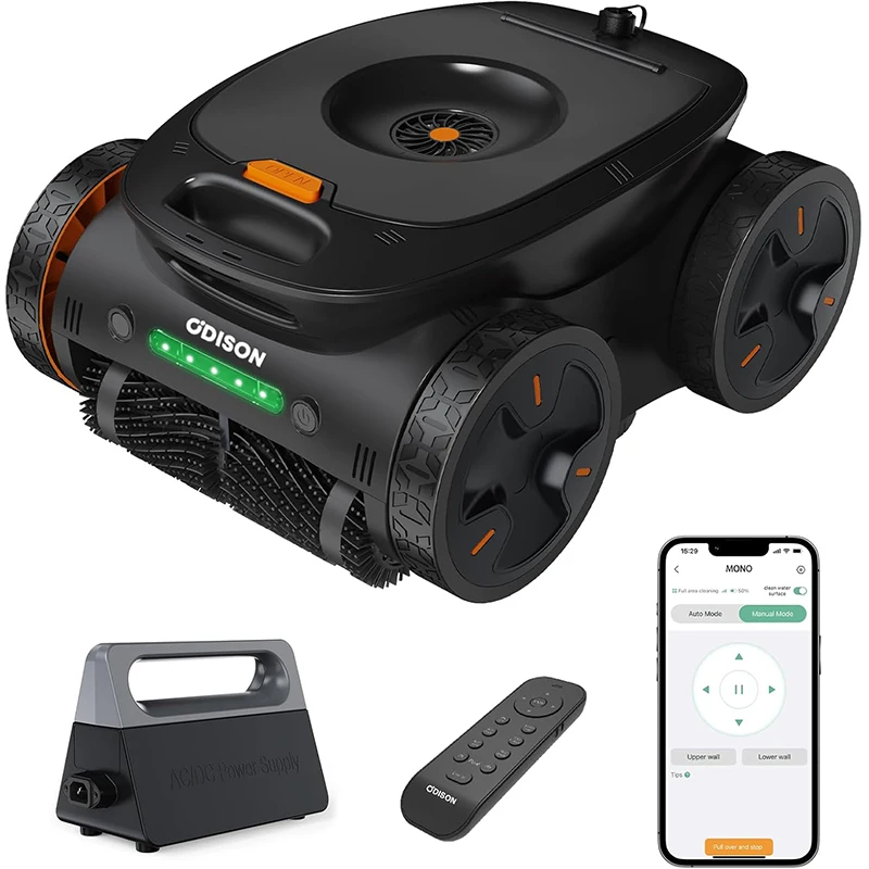 

Cordless Wall Climbing Vacuum Cleaner Suction Swimming Pool Automatic Cleaner Robot