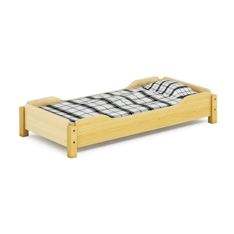 2026 Wholesale Movable Wooden Multilayer Board Individual Wooden Baby Bed Kindergarten Furniture Kids Wooden Bed Bed Preschool