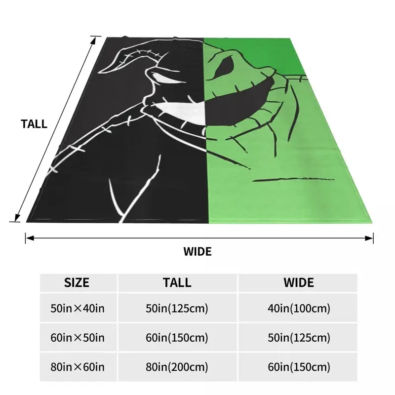 Oogie Boogie Blankets Fleece Autumn/Winter Cartoon Multifunction Ultra-Soft Throw Blanket for Sofa Travel Rug Piece