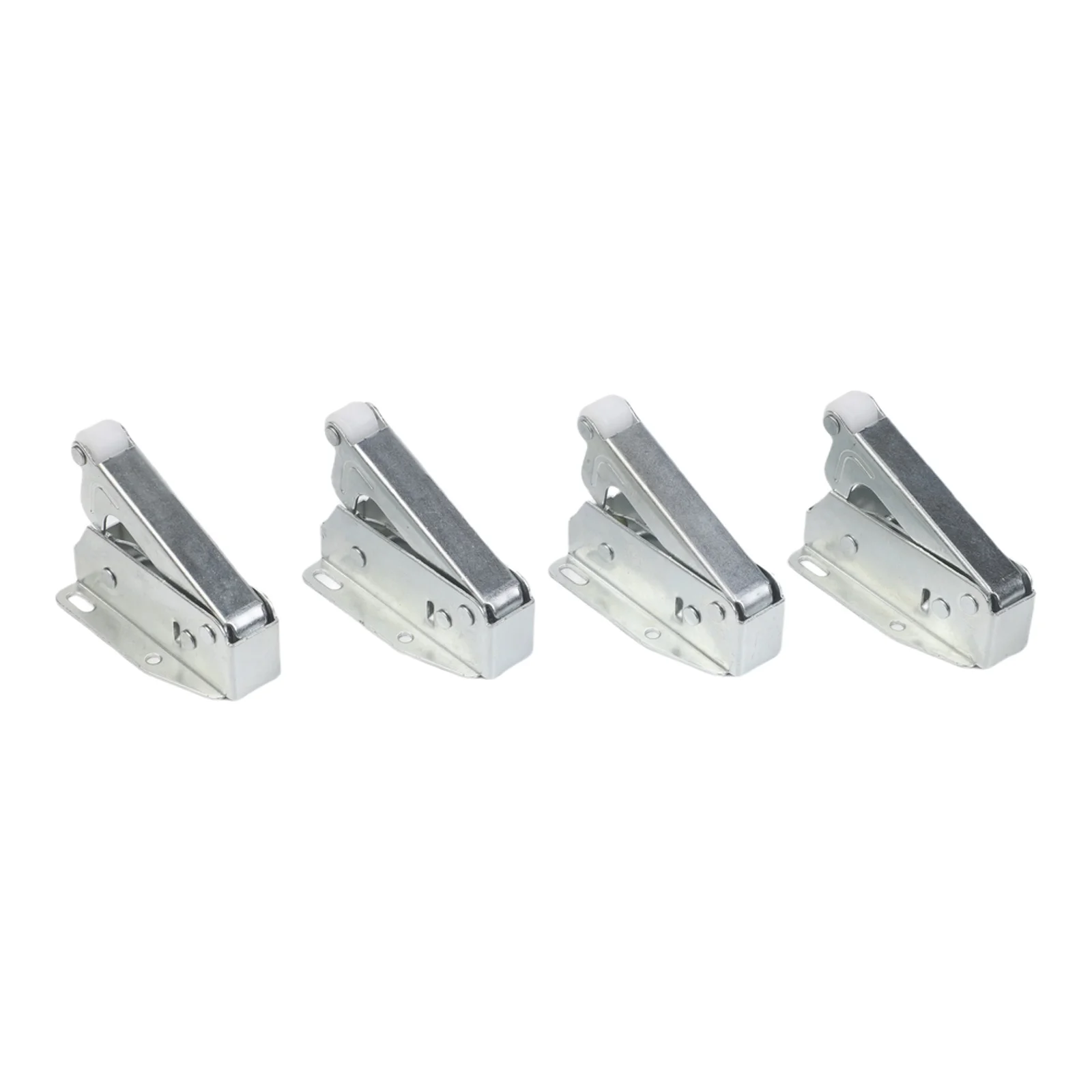 4Pcs Silver Zinc Plated Push To Open Latch Spring Loaded Door Catch For Kitchen Cupboard Wardrobe Closet Cabinet Furniture Tool