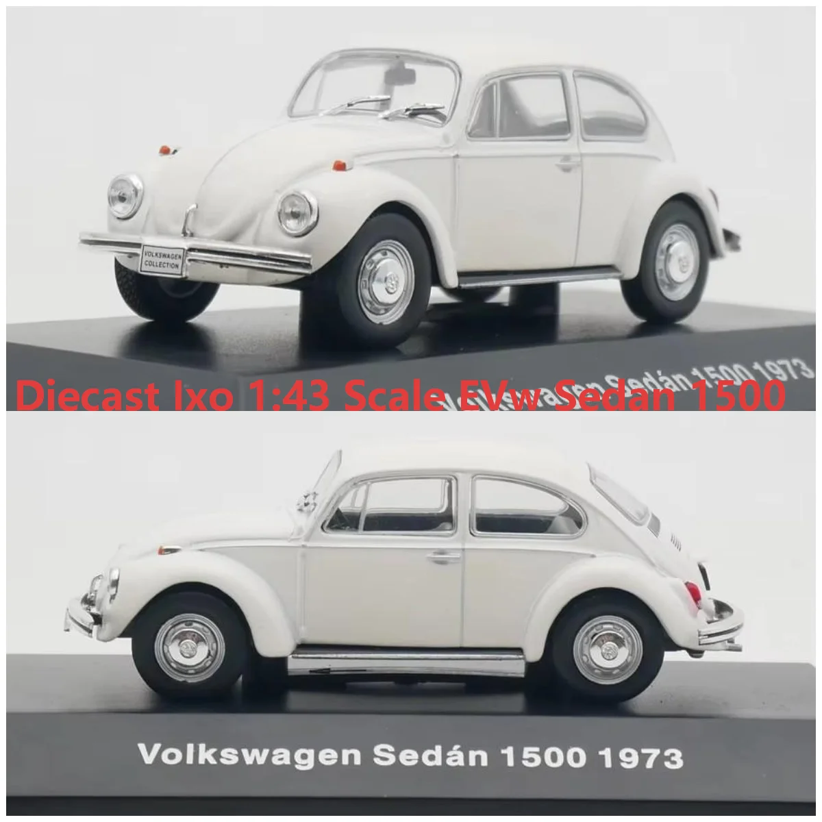 Diecast Ixo 1:43 Scale EVw Sedan 1500 1973 VW Beetle Model Toy Car Alloy Car Model Collectible Toy Gift Souvenir Display