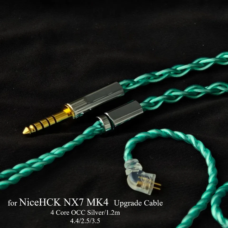 for 4 cores NiceHCK NX7 MK4 Upgrade Cable, 0.78mm 2-Pin, 4.4mm