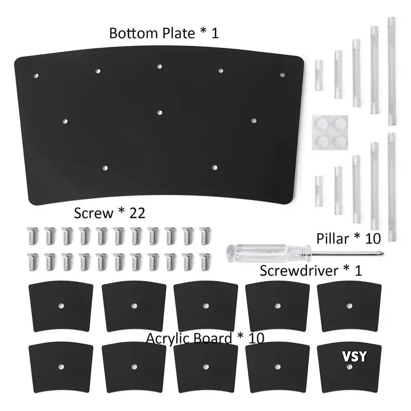 2X 10 Tier Acrylic Display Stand, Acrylic Riser Display Stand Perfume Holder, Riser Display Shelf Multilevel Stands