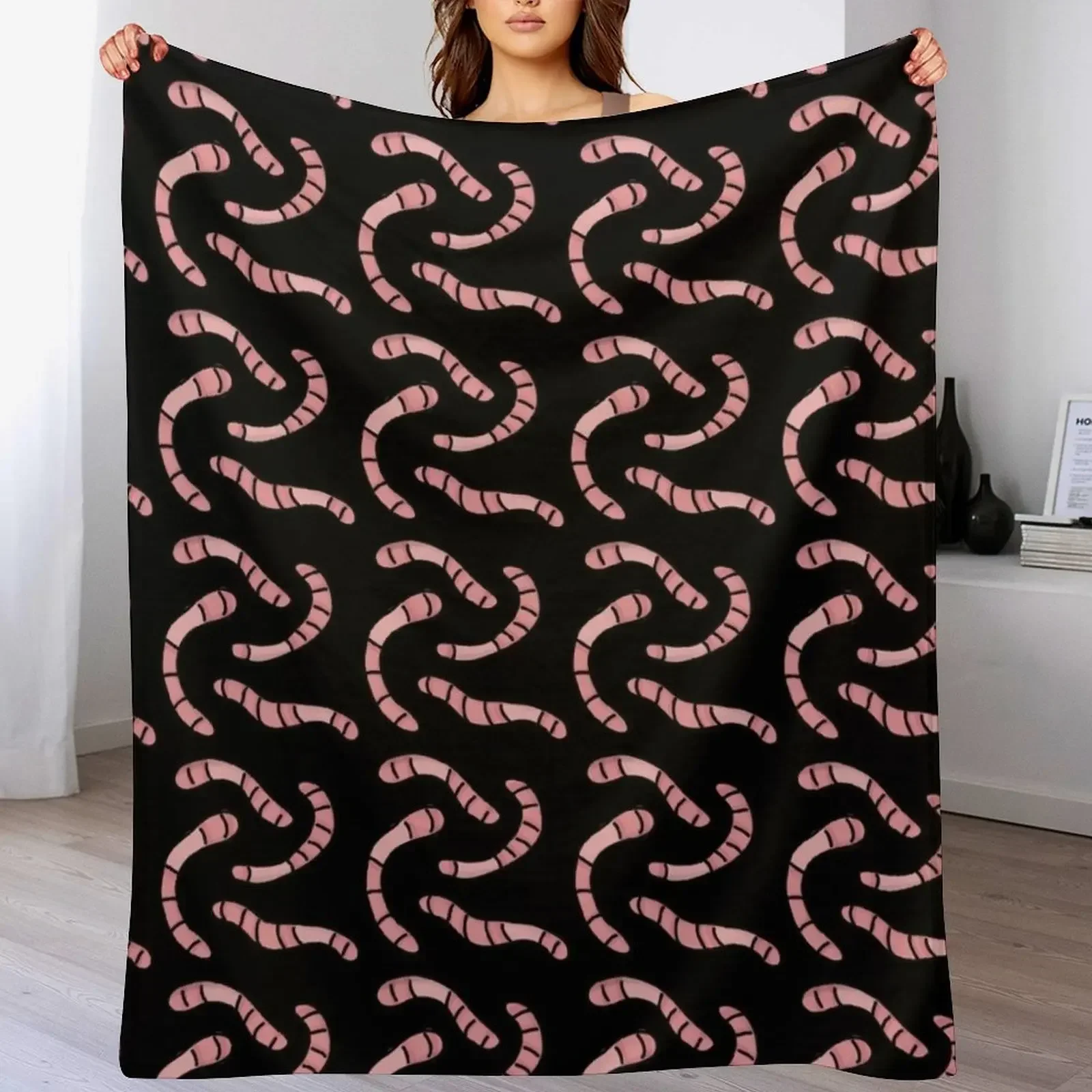 

Worm Time Throw Blanket Decorative Beds Sofa Throw funny gift Blankets