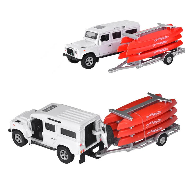 Hot Sale 1:36 Alloy Pull Back RV Trailer Model,Rescue Trailer Model,Pickup Trailer RV Toys,Children's Car Toys,Free Shipping