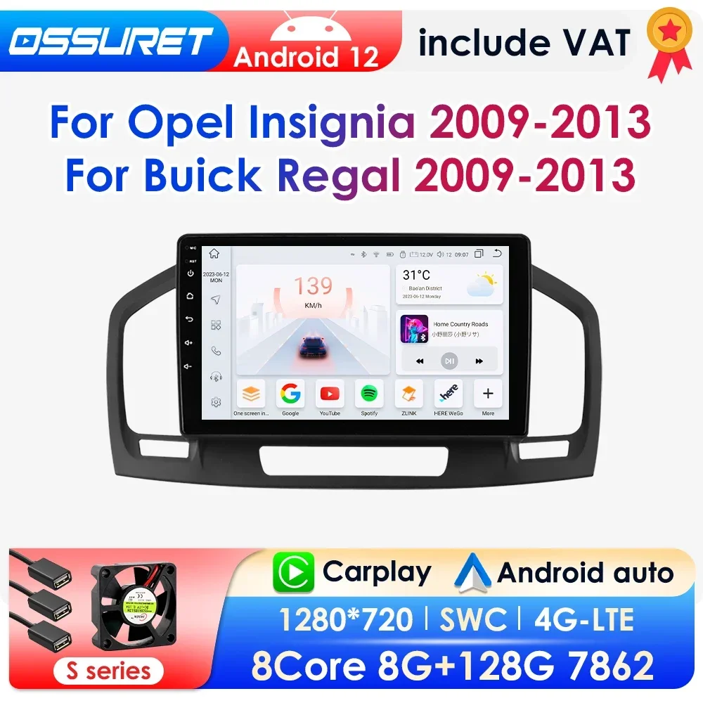 2Din 7862 Carplay Android Auto Car Radio For Buick Regal Opel Insignia 2009 - 2013 Multimedia Video Player Navigation GPS 4G