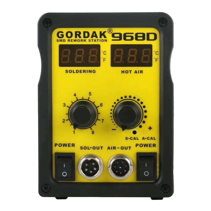 GORDAK968D besi solder pistol udara panas 2 In 1 stasiun solder Digital ganda mesin solder solder PCB pengerjaan ulang telepon 220V