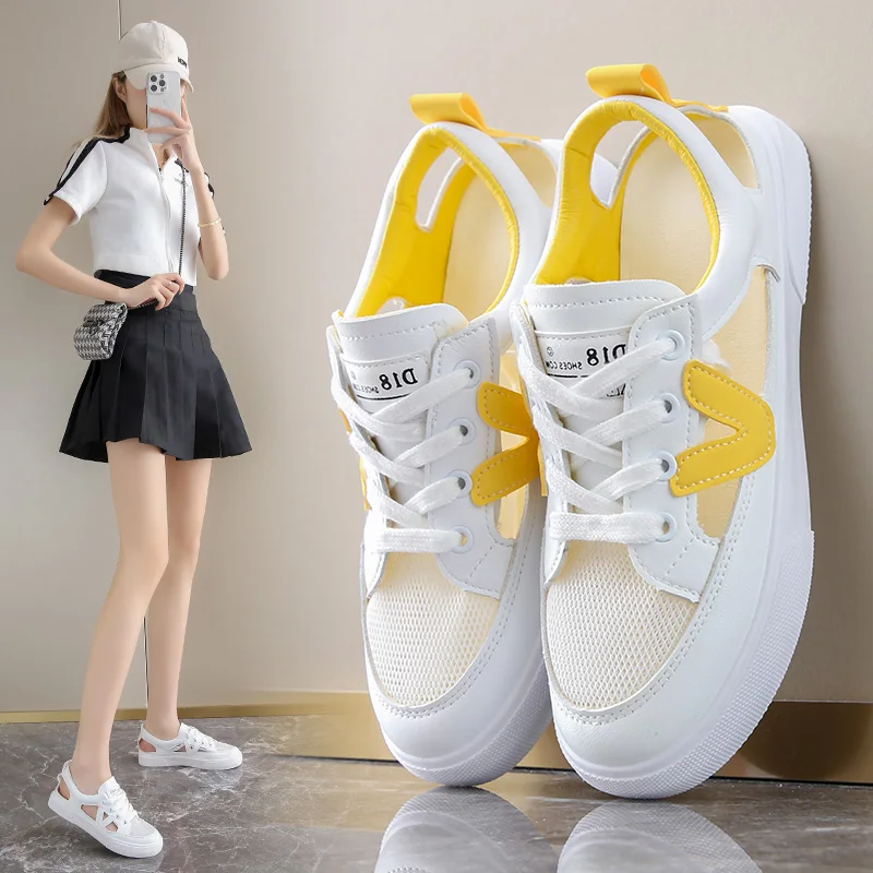 

Yellow White Women Running Shoes Breathable Summer Outdoor Athletic Sneakers Girls Lady Luxury Brand Sport Walking Shoes
