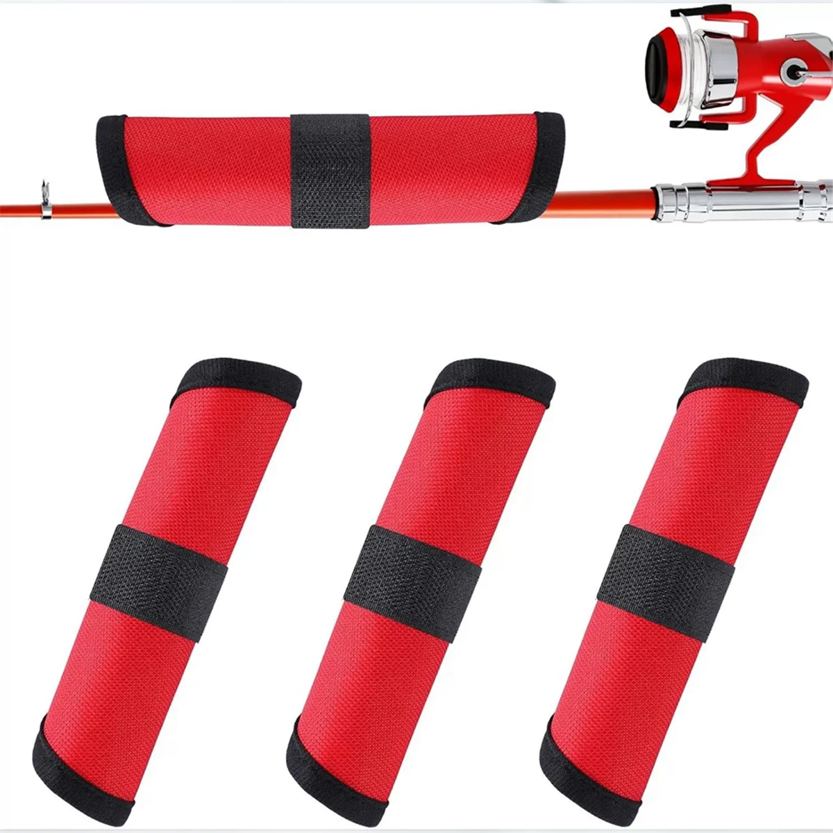 

DQ2G 6pcs Lure Wrap, Fishing Lure Covers Lure Gloves Fish Hook Protectors Lure Guard for Fishing Rod