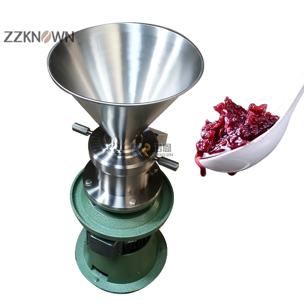 Molino coloide para hacer mantequilla de maní, línea de máquina para hacer mantequilla comercial, molinillo Industrial de mantequilla de maní de Tahini y sésamo