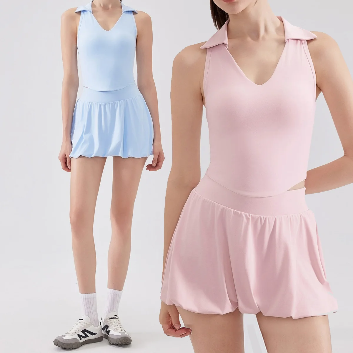 

Women Tracksuit Yoga Set 2PCS Gym Set Bra Sports Short Skirt Workout Sportswear Running Clothing Gym Wear Athletic Sport Suit