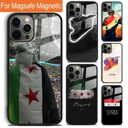 Syrian Syria Flag Phone Case For iPhone 17 Air 15 16 14 12 Pro Max Plus Magsafe Magnetic Wireless Charging Cover
