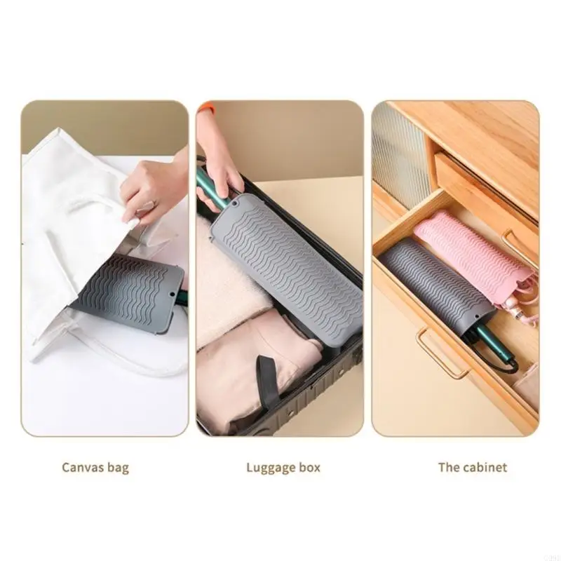 G99e bolsa silicone resistente ao calor para viagem bolsa ferramentas para alisadores cabelo
