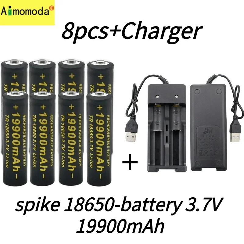 2024100% new 3.7V 18650 19900mAh high capacity battery flashlight battery with lithium-ion battery can be used for alarm clocks.