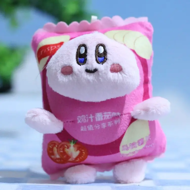 Anime Sanrio Kirby Potato Chips Pendant Cute Creative Keychain School Bag Decoration Ornament Collection Toys best Gifts