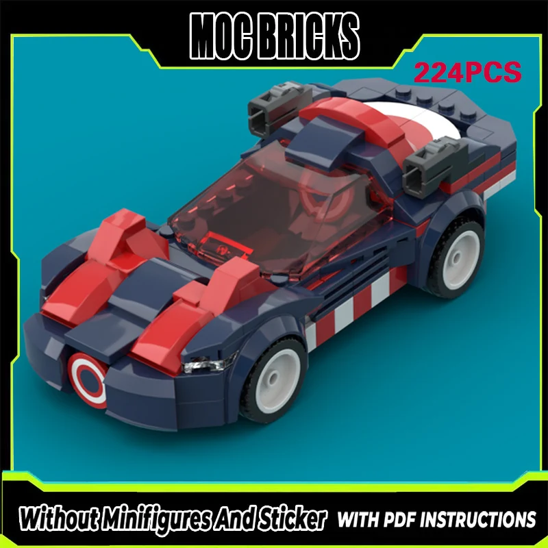 

Speed Racing Car Model MOC Building Bricks Popular Anime Vehicle Modular Technology Gifts Holiday Assemble Children Toys Suit