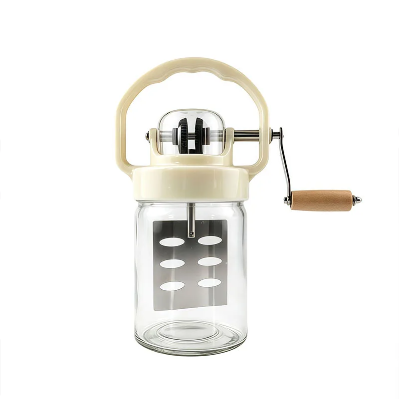 Factory direct sales 1000ml high-value new butter mixer labor-saving kitchen utensils spot transparent glass jar