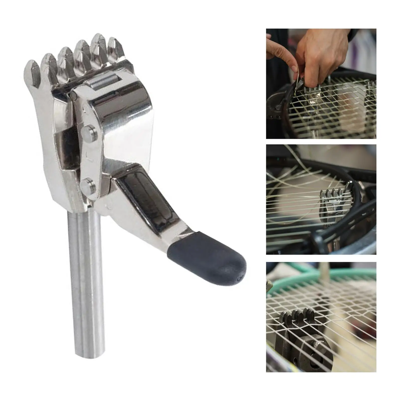 

Five Prongs Badminton Flying Clamp Racket Stringing Accessory Lightweight Gripper Tool for Tennis Squash Use