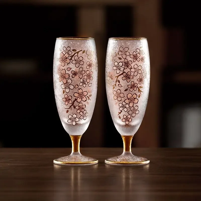 Light Sakura Goblet, Glass Champagne, Couple New, Wine Glass, Wedding Gift