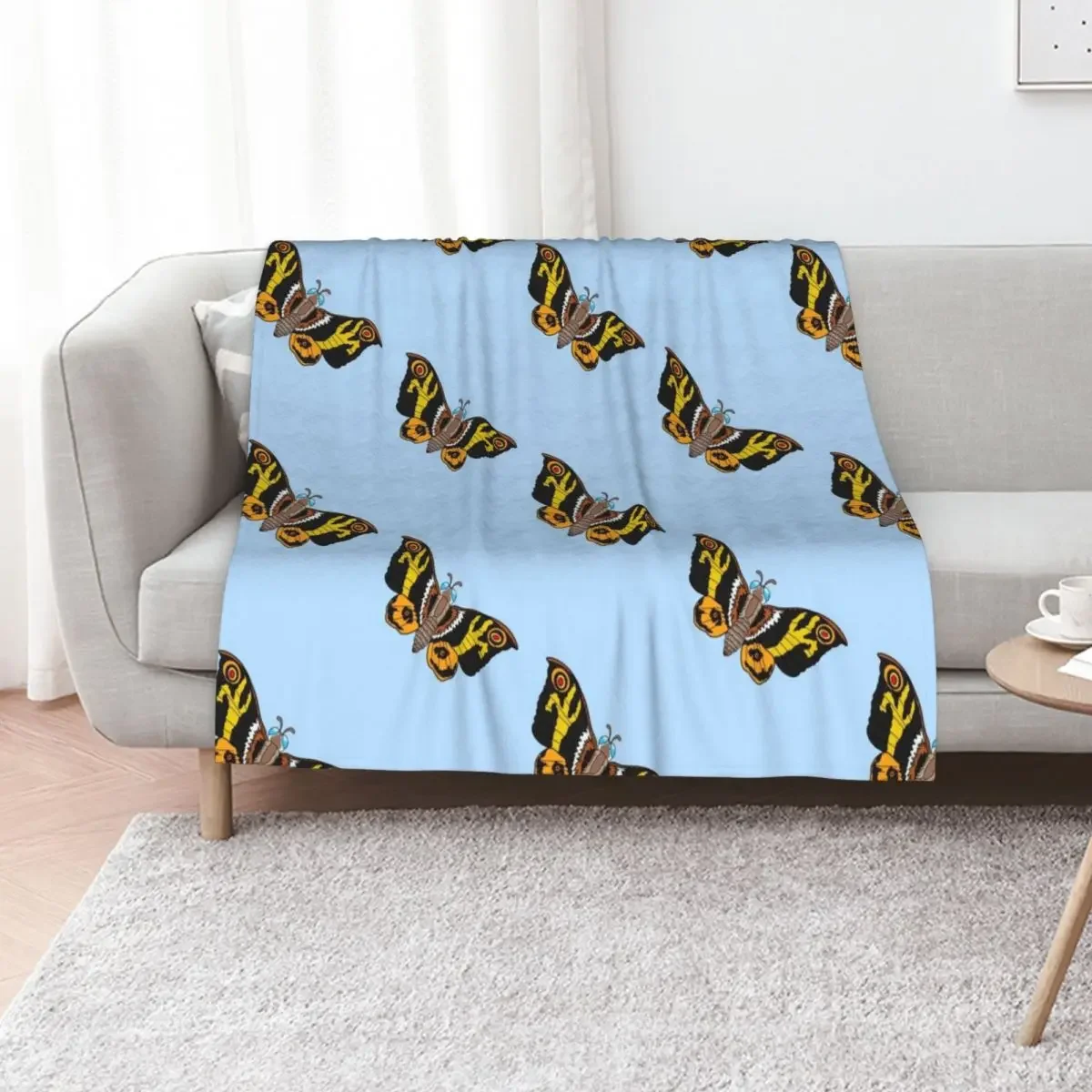 

1961 Mothra Throw Blanket Retros for babies Designers Decorative Sofa Blankets