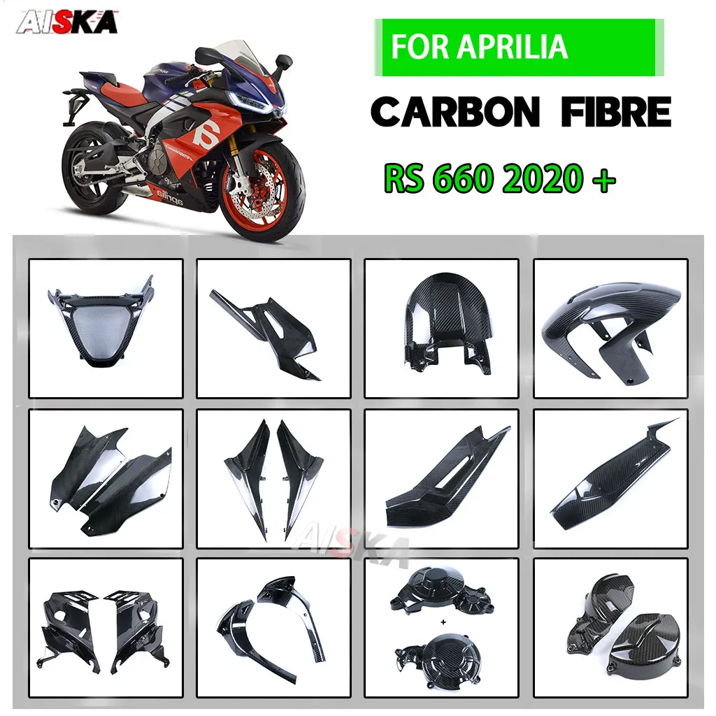 

Motorcycle Accessories For Aprilia RS 660 RS660 2021 2022 2023 2024 Full Carbon Fiber Retrofit Fairing Fenders Cover Frame Guard