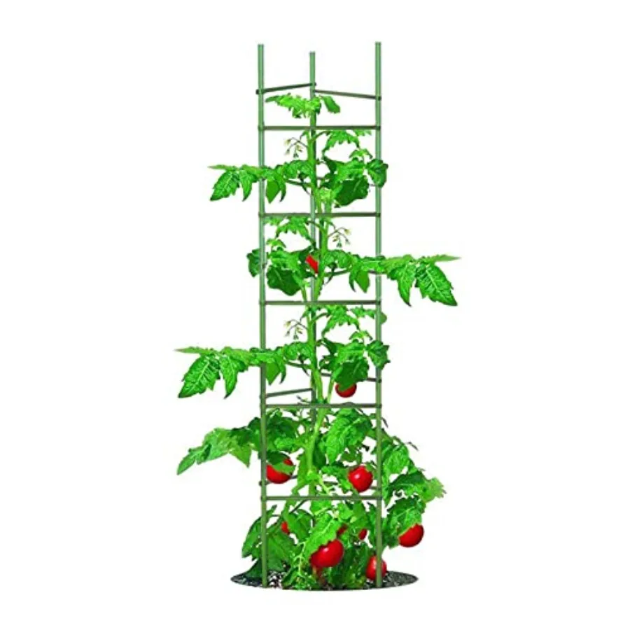 

Tomato Cage for Garden, Upto 73 inch 6 PackTall Tomato Trellis Garden Stakes Plant Support, 5ft Stake add 18 inch Adjustable St