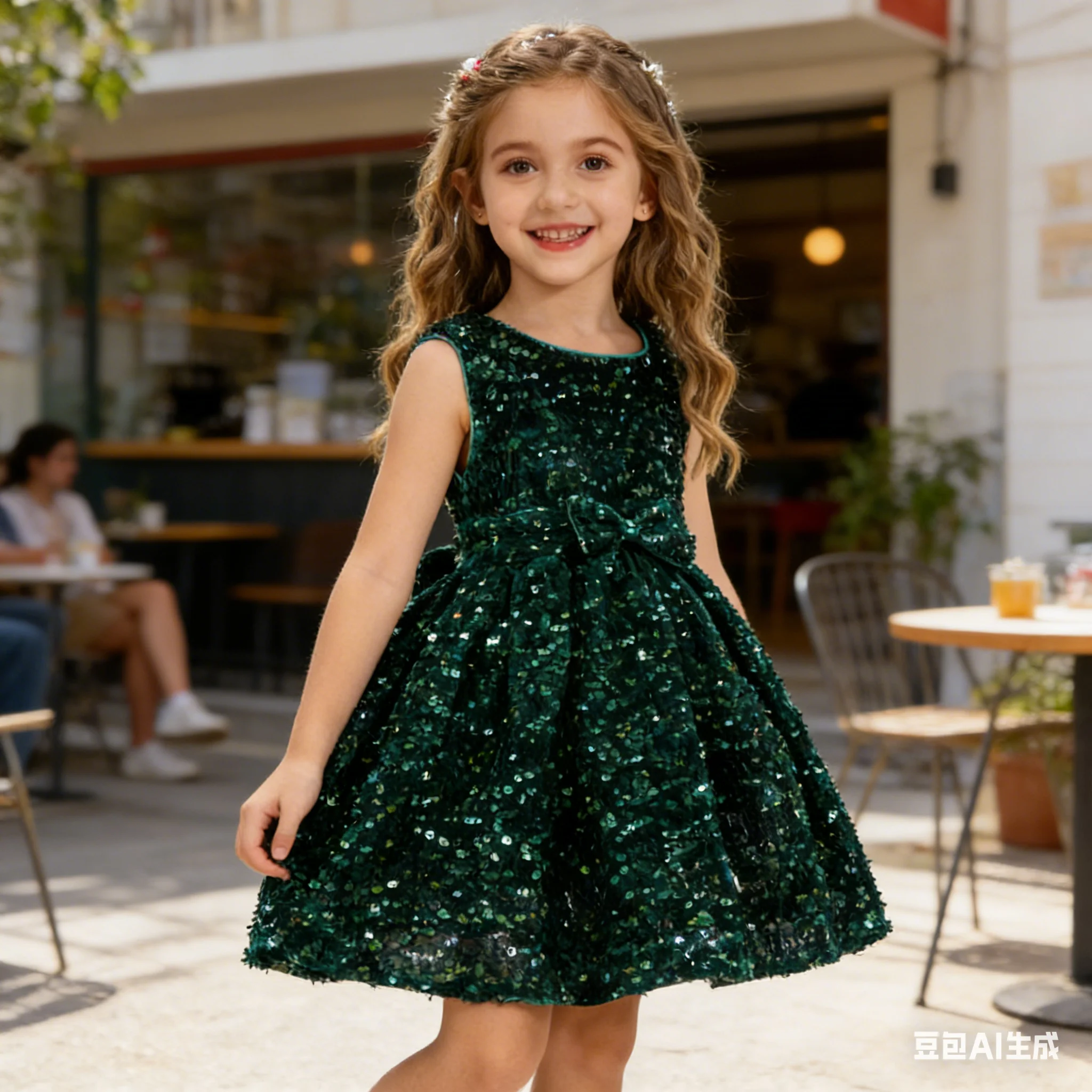 Kleinkind Mädchen Pailletten Prinzessin Kleid Elegante Formale Baby Kleidung Blumen Mädchen Kleider Hochzeit Erstkommunion Weihnachten Party Kleid