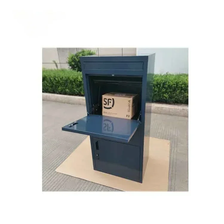 Large Home Delivery Mailbox,DoorwayWaterproo fCourier Parcel Receiving Cabinet,  Anti-theft Security Mental Express Delivery Box