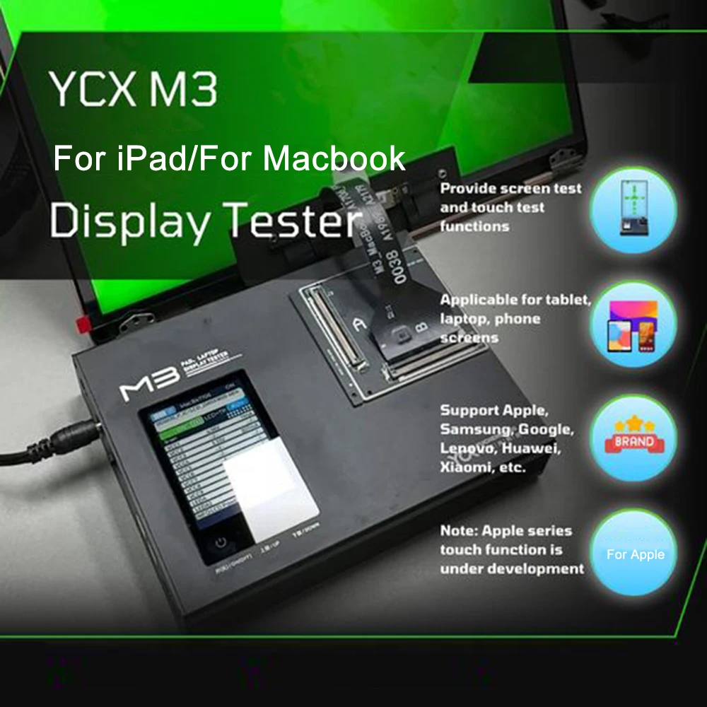 YCX M3 LCD Screen Display Tester For iPad / MacBook Tablet Sasmung Tab True Tone OLED Screen Repair 3D Touch Testing Tools