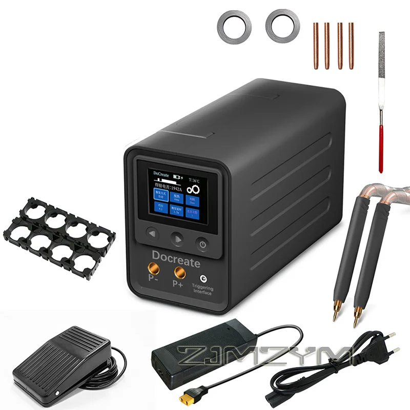 Docreate-705 Farad Capacitor Spot Welder High Power Welding 2.4 Inch Color Screen,DIY Nickel Sheet
