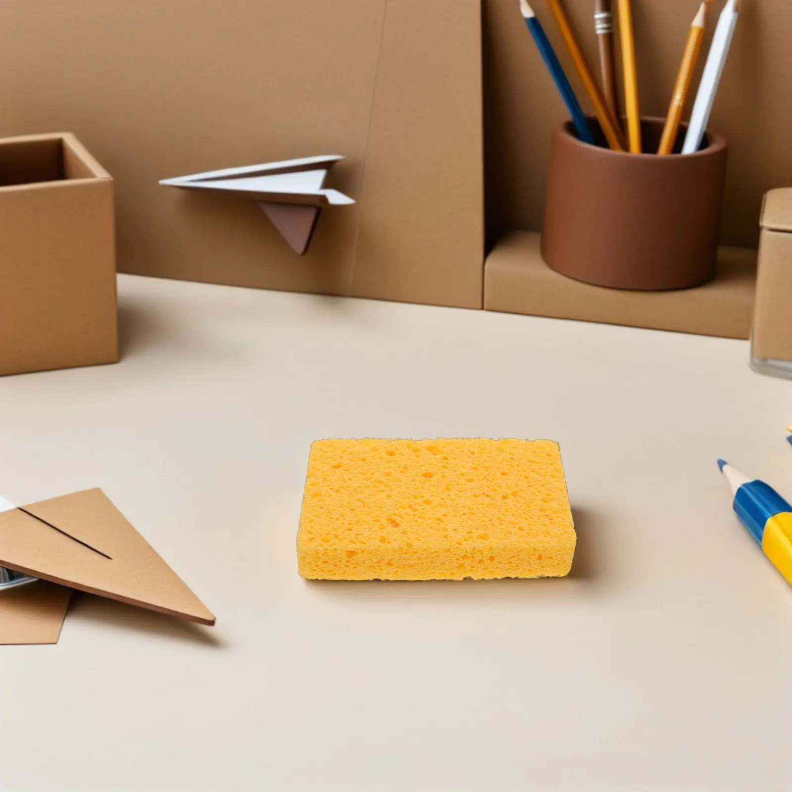 8Pcs Drawing Sponge High Absorbency Artist Craft Sponge for Watercolor Gouache Painting Wall Texture Drywall Ceiling Repair Tool