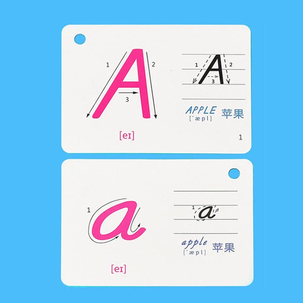 

1Set Abc Letter Cards Smooth Surface Children Literacy Education 26 Letter Portable Study Cards Children Literacy Card