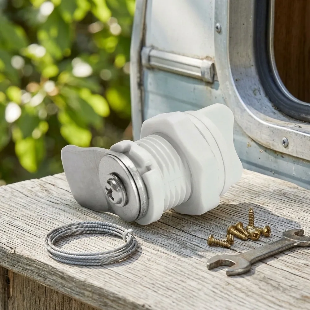 Keyless RV Door Lock for Camper Cabin and Water Fill Accessory with ABS Construction and Advanced Security Mechanism