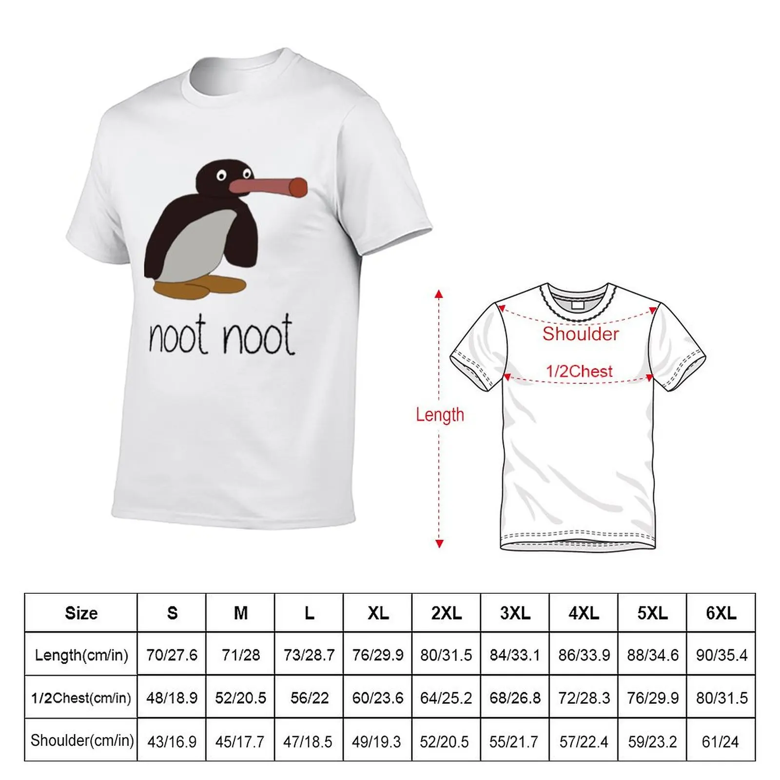 noot noot - Pingu T-Shirt cotton tshirt 100% t shirts for man cotton soft man t shirt heavy cotton T-shirt
