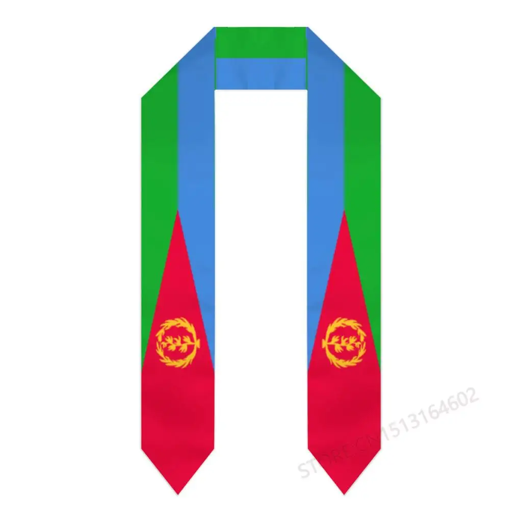 

Custom Name Or Logo Eritrea Flag Scarf Graduation Stole Sash International Study Abroad Class of 2023 Shawl