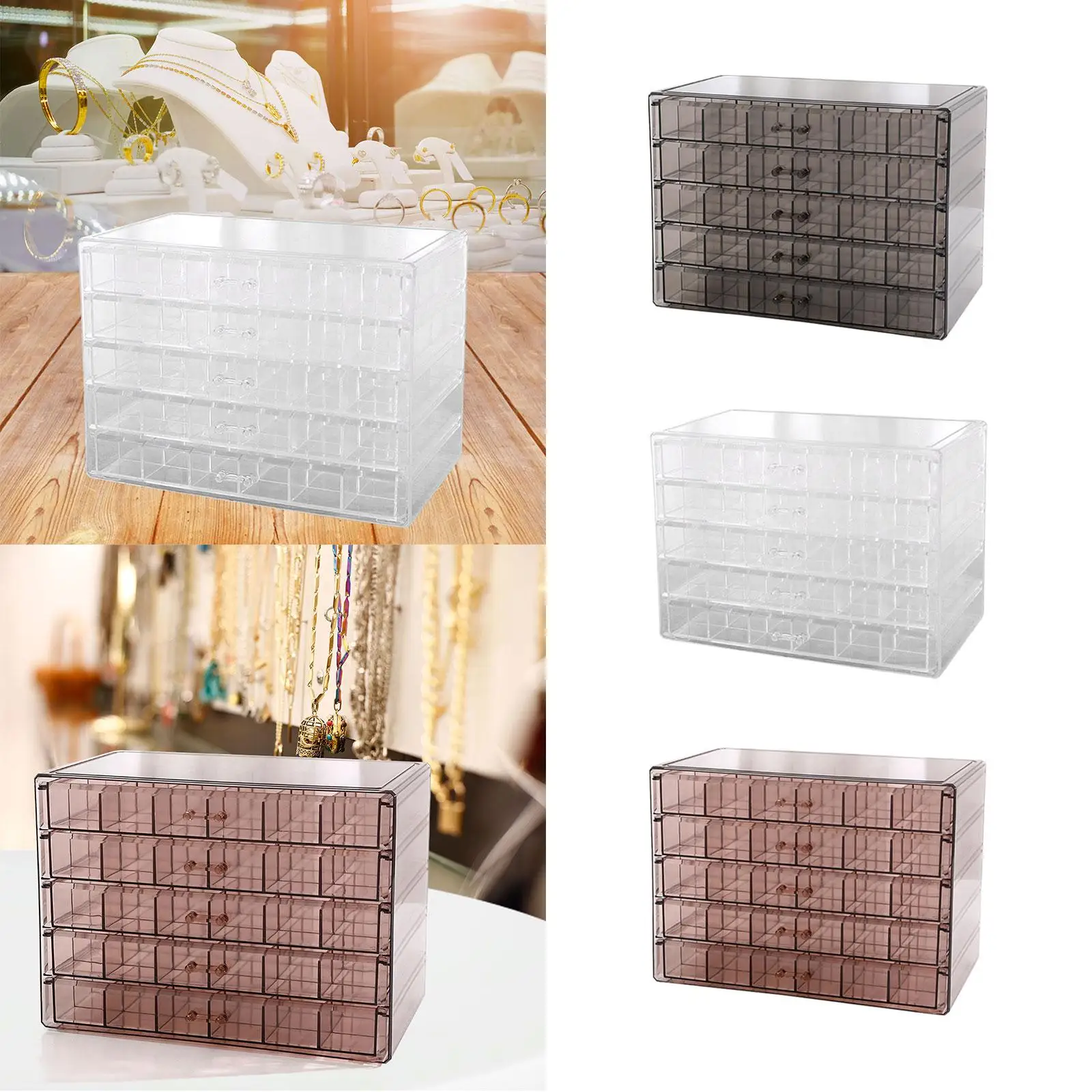 

Earring Necklaces Storage Box Multipurpose Jewelry Display Stand Jewelry Storage Box False Nail Storage Case Jewelry Organizer