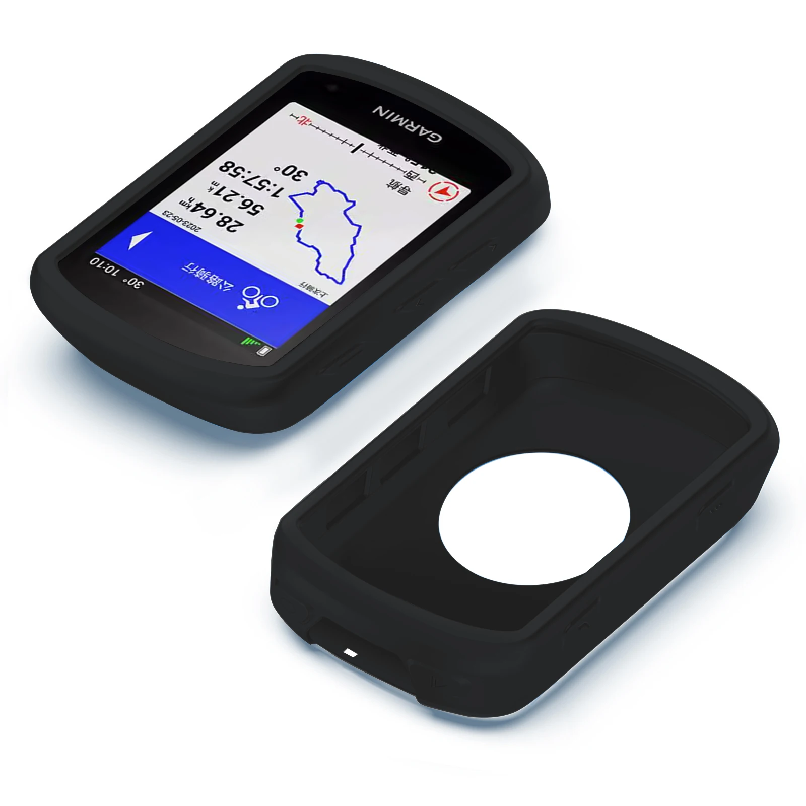 Garmin EDGE 540 840 Case GPS Bike Computer Silicone Cover Rubber Odometer Protective Case + HD Film (For Garmin EDGE540 EDGE840)