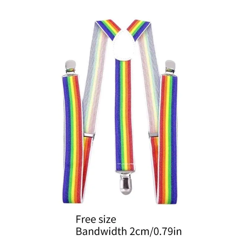 Conjunto suspensórios e gravata borboleta R1WE Boy Rainbow perfeito para qualquer ocasião formal