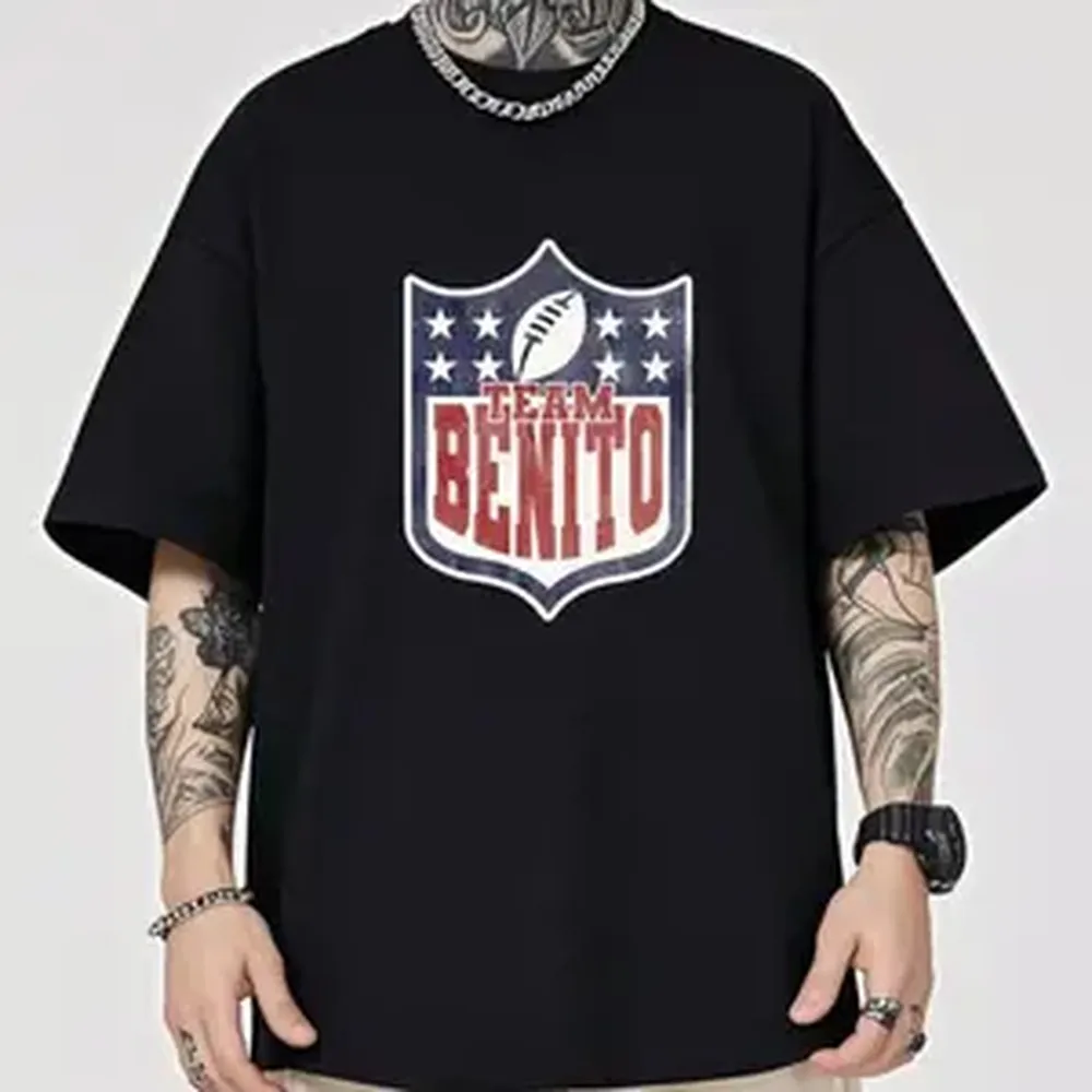 [Graphic Tee]Retro Team Benito Football Logo Tshirt, Vintage Benito Team 2026 Gift for Fan, 90s Style Women swears Top