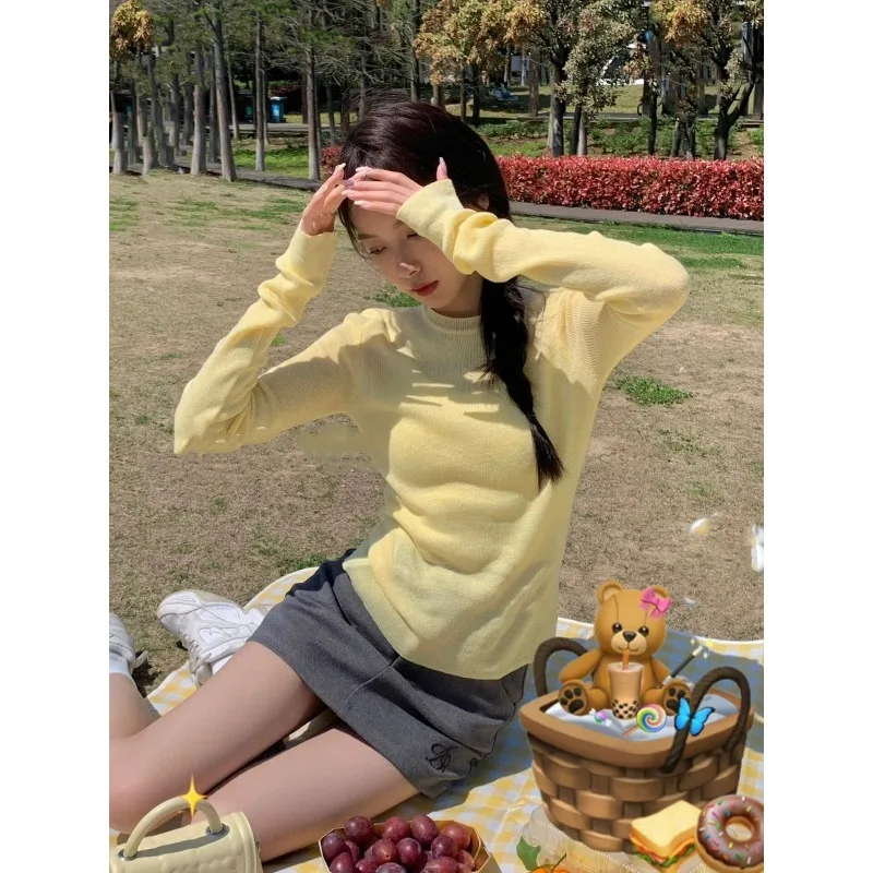 Long Sleeve T-shirts Womens Office Ruffled Cotton Tops Relaxed Fit Comfortable Breathable Autumn Elegant Workwear Feminine Daily