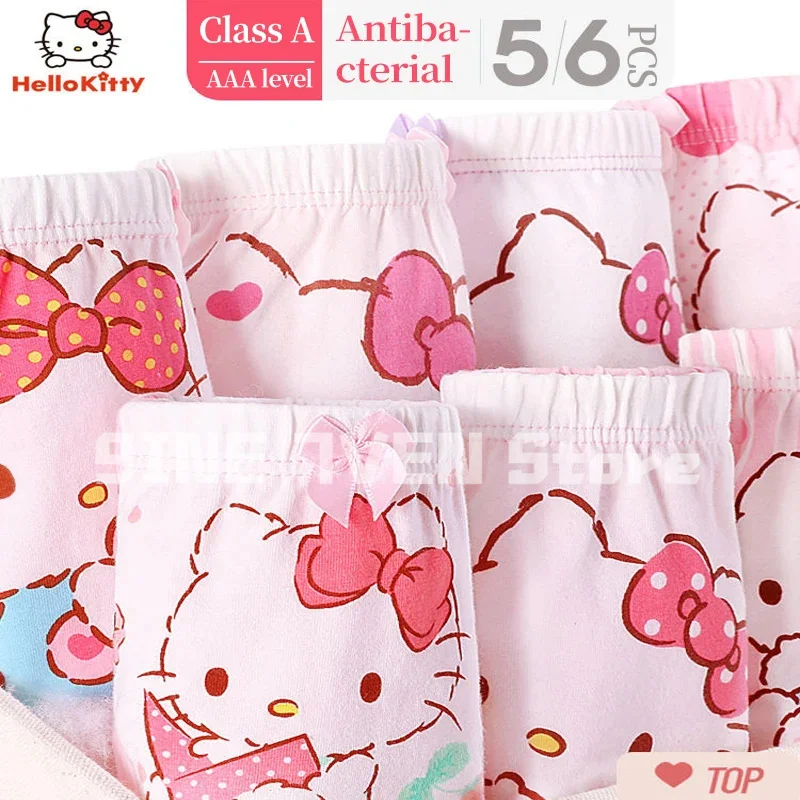 Cartoon Sanrio Kawaii Girls Underwear Cotton Shorts Baby Boxers Girls Briefs Anime Action Figures Boxers Class A Underwear