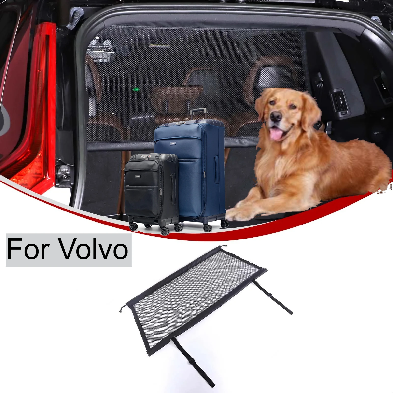 

For XC90 2015-2024 For Volvo XC60 2018-2024 Car Trunk Safety Isolation Protective Netting Pet Fence Netting tool Accessories